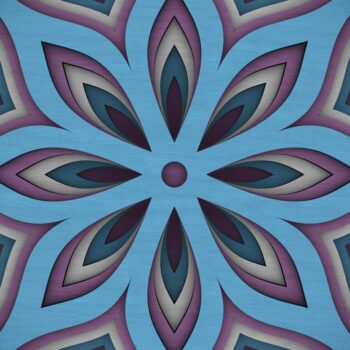 Intra απο ξύλο plywood  Χρώμα wenge 3mm-4mm πάχος - Flower Mandala , Layered Mandala Δίασταση 30x30 cm INTRAFABR-46982141 - Image 10