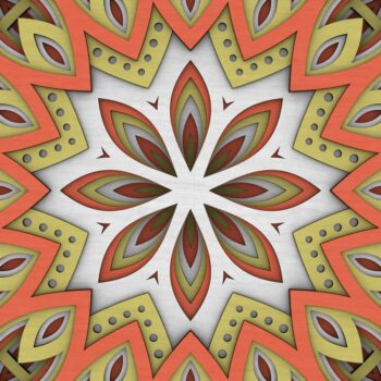 Intra απο ξύλο plywood  Χρώμα wenge 3mm-4mm πάχος - Flower Mandala , Layered Mandala Δίασταση 30x30 cm INTRAFABR-45794773 - Image 8