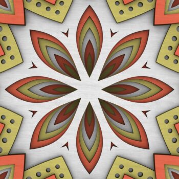 Intra απο ξύλο plywood  Χρώμα wenge 3mm-4mm πάχος - Flower Mandala , Layered Mandala Δίασταση 30x30 cm INTRAFABR-45794773 - Image 9