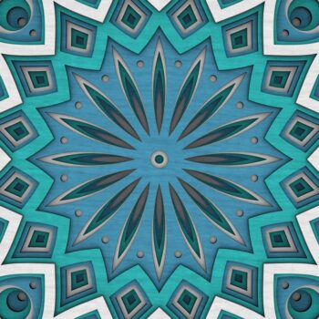 Intra απο ξύλο plywood  Χρώμα wenge 3mm-4mm πάχος - Flower Mandala , Layered Mandala Δίασταση 30x30 cm INTRAFABR-61936188 - Image 8