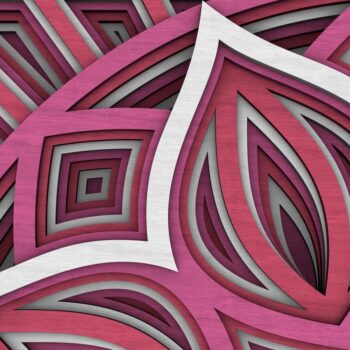 Intra απο ξύλο plywood  Χρώμα wenge 3mm-4mm πάχος - Flower Mandala , Layered Mandala Δίασταση 30x30 cm INTRAFABR-37466605 - Image 7