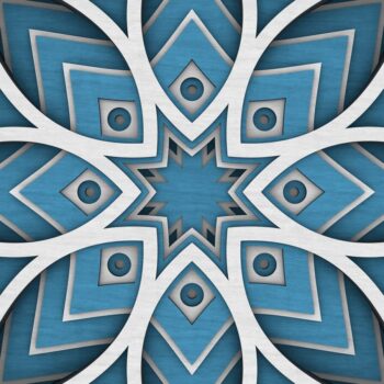 Intra απο ξύλο plywood  Χρώμα wenge 3mm-4mm πάχος - Flower Mandala , Layered Mandala Δίασταση 30x30 cm INTRAFABR-37466609 - Image 8