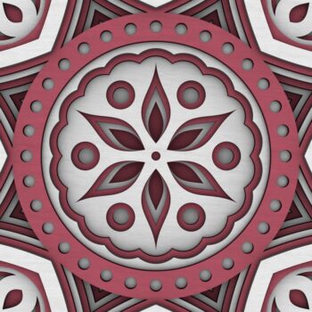 Intra απο ξύλο plywood  Χρώμα wenge 3mm-4mm πάχος - Flower Mandala , Layered Mandala Δίασταση 30x30 cm INTRAFABR-37466657 - Image 9