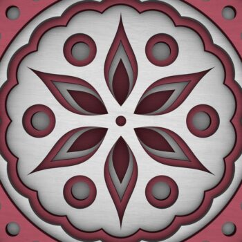 Intra απο ξύλο plywood  Χρώμα wenge 3mm-4mm πάχος - Flower Mandala , Layered Mandala Δίασταση 30x30 cm INTRAFABR-37466657 - Image 10