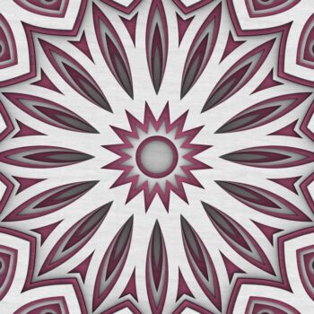 Intra απο ξύλο plywood  Χρώμα wenge 3mm-4mm πάχος - Flower Mandala , Layered Mandala Δίασταση 30x30 cm INTRAFABR-4413001 - Image 8