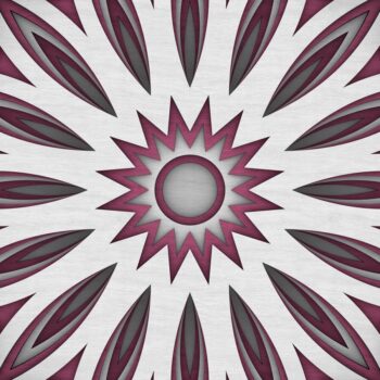 Intra απο ξύλο plywood  Χρώμα wenge 3mm-4mm πάχος - Flower Mandala , Layered Mandala Δίασταση 30x30 cm INTRAFABR-4413001 - Image 9