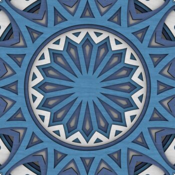 Intra απο ξύλο plywood  Χρώμα wenge 3mm-4mm πάχος - Flower Mandala , Layered Mandala Δίασταση 30x30 cm INTRAFABR-74166973 - Image 8