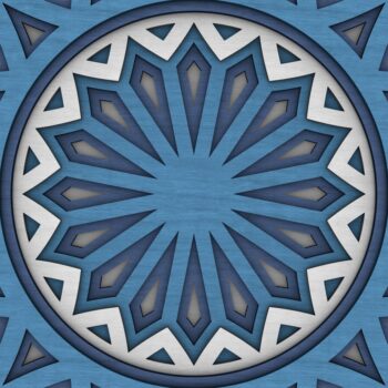 Intra απο ξύλο plywood  Χρώμα wenge 3mm-4mm πάχος - Flower Mandala , Layered Mandala Δίασταση 30x30 cm INTRAFABR-74166973 - Image 9