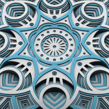 Intra απο ξύλο plywood  Χρώμα wenge 3mm-4mm πάχος - Flower Mandala , Layered Mandala Δίασταση 30x30 cm INTRAFABR-12289148 - Image 4