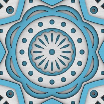 Intra απο ξύλο plywood  Χρώμα wenge 3mm-4mm πάχος - Flower Mandala , Layered Mandala Δίασταση 30x30 cm INTRAFABR-12289148 - Image 9