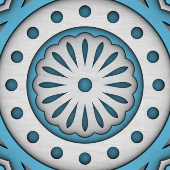 Intra απο ξύλο plywood  Χρώμα wenge 3mm-4mm πάχος - Flower Mandala , Layered Mandala Δίασταση 30x30 cm INTRAFABR-12289148 - Image 10