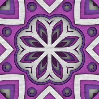 Intra απο ξύλο plywood  Χρώμα wenge 3mm-4mm πάχος - Flower Mandala , Layered Mandala Δίασταση 30x30 cm INTRAFABR-121663834 - Image 9