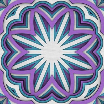 Intra απο ξύλο plywood  Χρώμα wenge 3mm-4mm πάχος - Flower Mandala , Layered Mandala Δίασταση 30x30 cm INTRAFABR-123630833 - Image 8