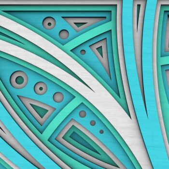 Intra απο ξύλο plywood  Χρώμα wenge 3mm-4mm πάχος - Flower Mandala , Layered Mandala Δίασταση 30x30 cm INTRAFABR-123630831 - Image 7