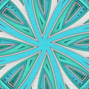 Intra απο ξύλο plywood  Χρώμα wenge 3mm-4mm πάχος - Flower Mandala , Layered Mandala Δίασταση 30x30 cm INTRAFABR-123630831 - Image 8