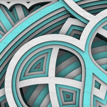 Intra απο ξύλο plywood  Χρώμα wenge 3mm-4mm πάχος - Flower Mandala , Layered Mandala Δίασταση 30x30 cm INTRAFABR-70932130 - Image 7