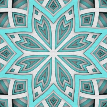 Intra απο ξύλο plywood  Χρώμα wenge 3mm-4mm πάχος - Flower Mandala , Layered Mandala Δίασταση 30x30 cm INTRAFABR-70932130 - Image 8