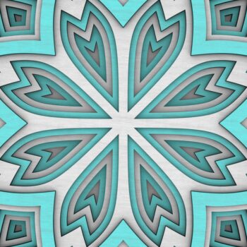 Intra απο ξύλο plywood  Χρώμα wenge 3mm-4mm πάχος - Flower Mandala , Layered Mandala Δίασταση 30x30 cm INTRAFABR-70932130 - Image 9