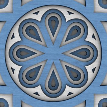 Intra απο ξύλο plywood  Χρώμα wenge 3mm-4mm πάχος - Flower Mandala , Layered Mandala Δίασταση 30x30 cm INTRAFABR-75385887 - Image 10