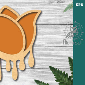 Intra απο ξύλο plywood  Χρώμα wenge 3mm-4mm πάχος - Διακόσμηση κομμένη με λέιζερ λιωμένη με λουλούδια 1 Δίασταση 20x20 cm INTRAFABR-121492997