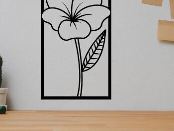 Intra απο ξύλο plywood  Χρώμα wenge 3mm-4mm πάχος - Flower Metal Art Wall Art File Δίασταση 40x50 cm INTRAFABR-85378795 - Image 2