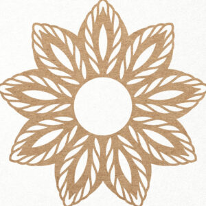 Intra απο ξύλο plywood  Χρώμα wenge 3mm-4mm πάχος - κομμένου μονογράμματος λουλουδιών Δίασταση 30x20 cm INTRAFABR-85378739