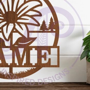 Intra απο ξύλο plywood Χρώμα wenge 3mm-4mm πάχος - Πρότυπο κοπής λέιζερ σημάδι ονόματος λουλουδιού Δίασταση 30x20 cm INTRAFABR-123165791 - Image 1