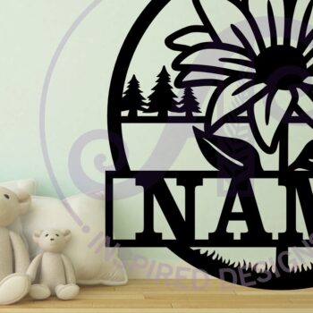 Intra απο ξύλο plywood Χρώμα wenge 3mm-4mm πάχος - Πρότυπο κοπής λέιζερ σημάδι ονόματος λουλουδιού Δίασταση 30x20 cm INTRAFABR-123165791 - Image 2