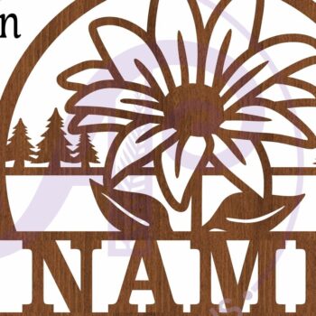 Intra απο ξύλο plywood Χρώμα wenge 3mm-4mm πάχος - Πρότυπο κοπής λέιζερ σημάδι ονόματος λουλουδιού Δίασταση 30x20 cm INTRAFABR-123165791 - Image 3