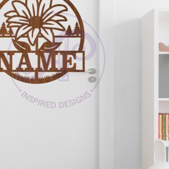 Intra απο ξύλο plywood Χρώμα wenge 3mm-4mm πάχος - Πρότυπο κοπής λέιζερ σημάδι ονόματος λουλουδιού Δίασταση 30x20 cm INTRAFABR-123165791 - Image 4