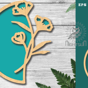 Intra απο ξύλο plywood  Χρώμα wenge 3mm-4mm πάχος - Διακόσμηση λουλουδιών με 3 Δίασταση 20x20 cm INTRAFABR-117762500