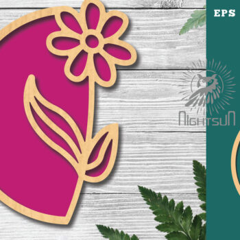 Intra απο ξύλο plywood  Χρώμα wenge 3mm-4mm πάχος - Διακόσμηση λουλουδιών με 4 Δίασταση 20x20 cm INTRAFABR-117762504 - Image 1