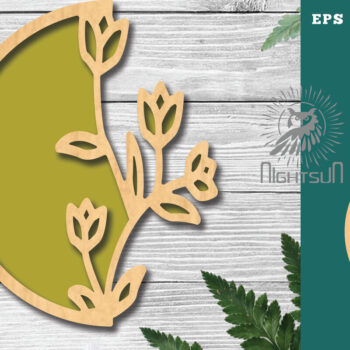 Intra απο ξύλο plywood Χρώμα wenge 3mm-4mm πάχος - Διακόσμηση λουλουδιών με 5 Δίασταση 20x20 cm INTRAFABR-117762475 - Image 1