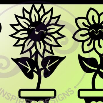 Intra απο ξύλο plywood  Χρώμα wenge 3mm-4mm πάχος - Λουλούδι σημάδι Χαριτωμένο Happy Flowers Δίασταση 40x50 cm INTRAFABR-120324744 - Image 2