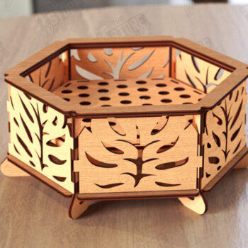 Intra απο ξύλο plywood Χρώμα wenge 3mm-4mm πάχος - Flower Stand | Κάτοχος λουλουδιών Δίασταση 20x20 cm INTRAFABR-120324742 - Image 1