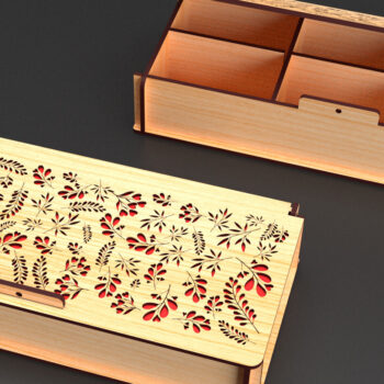 Intra απο ξύλο plywood  Χρώμα wenge 3mm-4mm πάχος - Πρότυπο κουτί αποθήκευσης λουλουδιών Δίασταση 424x182 cm INTRAFABR-58216139 - Image 2