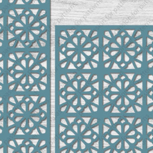 Intra απο ξύλο plywood  Χρώμα wenge 3mm-4mm πάχος - Στένσιλ ή στρώση πλακιδίων λουλουδιών Δίασταση 20x20 cm INTRAFABR-121326913