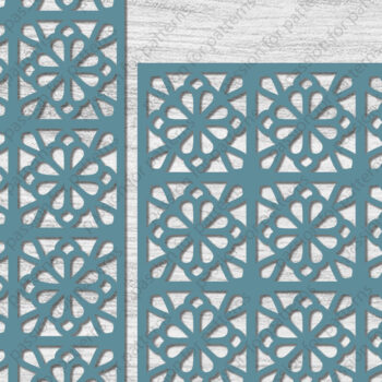 Intra απο ξύλο plywood  Χρώμα wenge 3mm-4mm πάχος - Στένσιλ ή στρώση πλακιδίων λουλουδιών Δίασταση 20x20 cm INTRAFABR-121326913 - Image 1