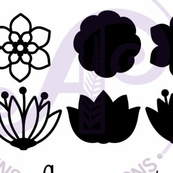 Intra απο ξύλο plywood  Χρώμα wenge 3mm-4mm πάχος - Flower Two Layer Cut Outs Laser D4 Δίασταση 30x20 cm INTRAFABR-121326918 - Image 4