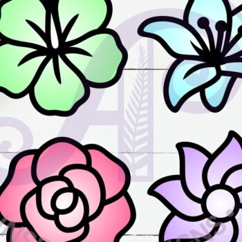 Intra απο ξύλο plywood  Χρώμα wenge 3mm-4mm πάχος - Flower Two Layer Cut Outs Laser D5 Δίασταση 30x20 cm INTRAFABR-121326924 - Image 2