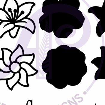 Intra απο ξύλο plywood  Χρώμα wenge 3mm-4mm πάχος - Flower Two Layer Cut Outs Laser D5 Δίασταση 30x20 cm INTRAFABR-121326924 - Image 4