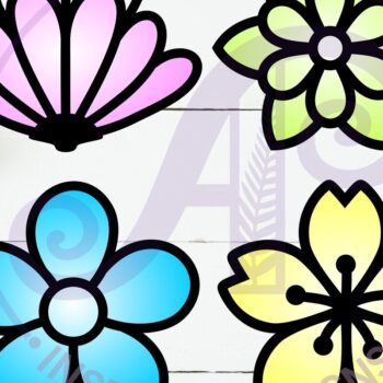 Intra απο ξύλο plywood  Χρώμα wenge 3mm-4mm πάχος - Flower Two Layer Cut Outs Laser D6 Δίασταση 30x20 cm INTRAFABR-121326928 - Image 2