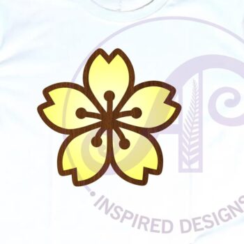 Intra απο ξύλο plywood  Χρώμα wenge 3mm-4mm πάχος - Flower Two Layer Cut Outs Laser D6 Δίασταση 30x20 cm INTRAFABR-121326928 - Image 3