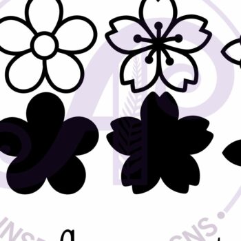 Intra απο ξύλο plywood  Χρώμα wenge 3mm-4mm πάχος - Flower Two Layer Cut Outs Laser D6 Δίασταση 30x20 cm INTRAFABR-121326928 - Image 4