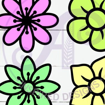 Intra απο ξύλο plywood  Χρώμα wenge 3mm-4mm πάχος - Flower Two Layer Outs File Δίασταση 30x20 cm INTRAFABR-108404828 - Image 2