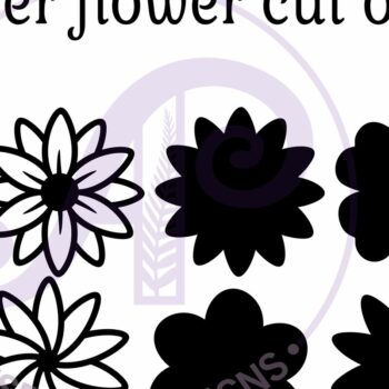 Intra απο ξύλο plywood  Χρώμα wenge 3mm-4mm πάχος - Flower Two Layer Outs File Δίασταση 30x20 cm INTRAFABR-121231676 - Image 4
