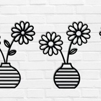 Intra απο ξύλο plywood Χρώμα wenge 3mm-4mm πάχος - Βάζο λουλουδιών ό Σετ Διακόσμησης Τοίχων Δίασταση 30x40 cm INTRAFABR-121231646 - Image 1