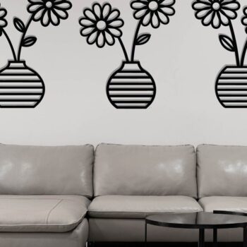 Intra απο ξύλο plywood Χρώμα wenge 3mm-4mm πάχος - Βάζο λουλουδιών ό Σετ Διακόσμησης Τοίχων Δίασταση 30x40 cm INTRAFABR-121231646 - Image 2