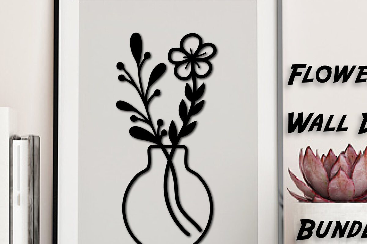 Intra απο ξύλο plywood  Χρώμα wenge 3mm-4mm πάχος - Πακέτο διακόσμησης τοίχου με βάζο λουλουδιών 4 Δίασταση 40x50 cm INTRAFABR-62907085