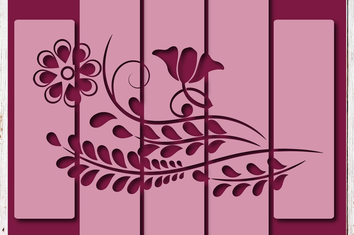 Intra απο ξύλο plywood  Χρώμα wenge 3mm-4mm πάχος - Τέχνη τοίχου λουλουδιών Δίασταση 40x50 cm INTRAFABR-30219439